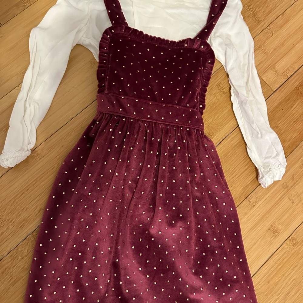 Cynthia Rowley Red Ruched Sundress with Bishop Sleeves